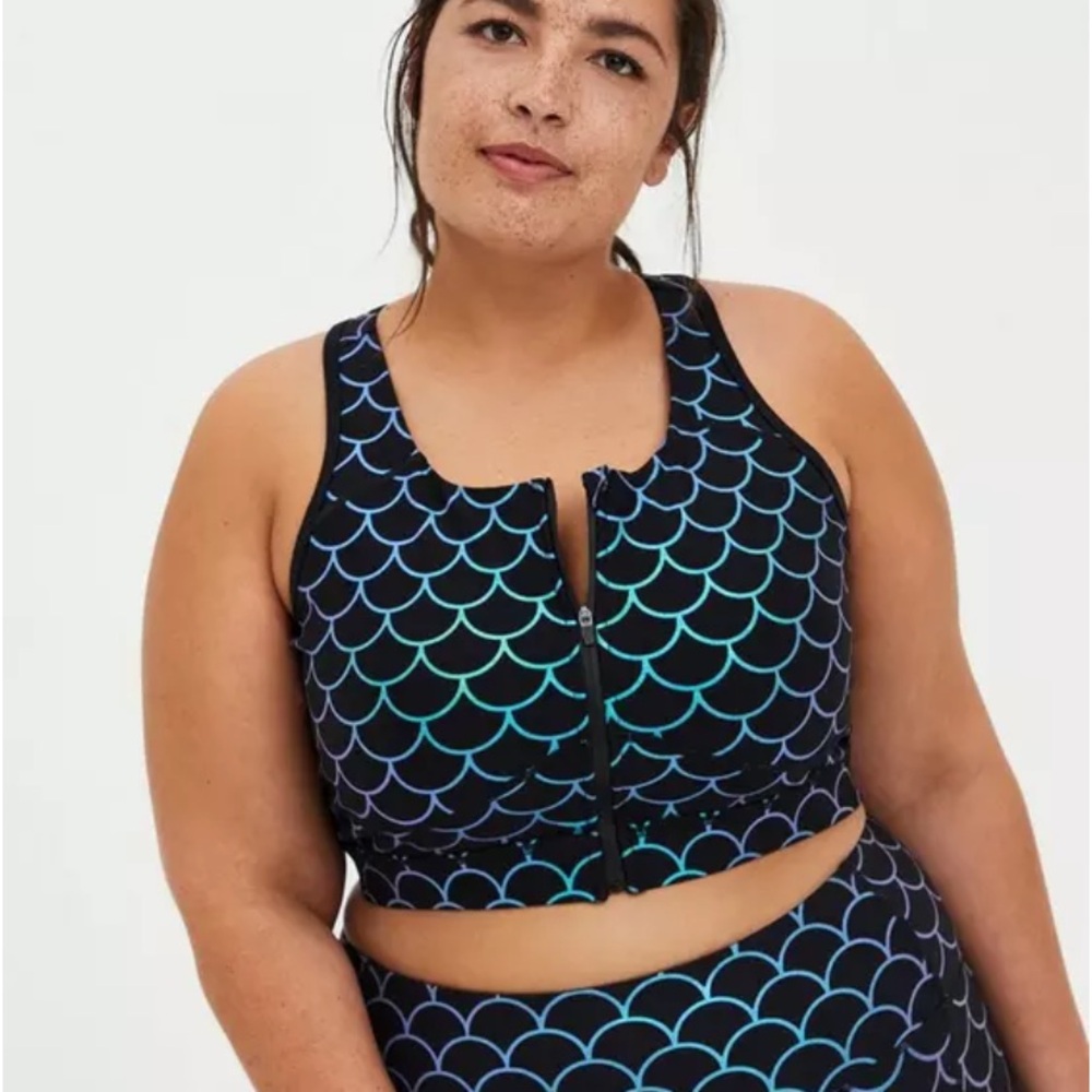 Torrid Mermaid Zip Sport Bra